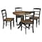 International Concepts 36 in. Round Pedestal Dining Table with 4 Madrid LadderBack Chairs - 5 Piece Dining Set K45-36RT-C2-4 - alternate 3